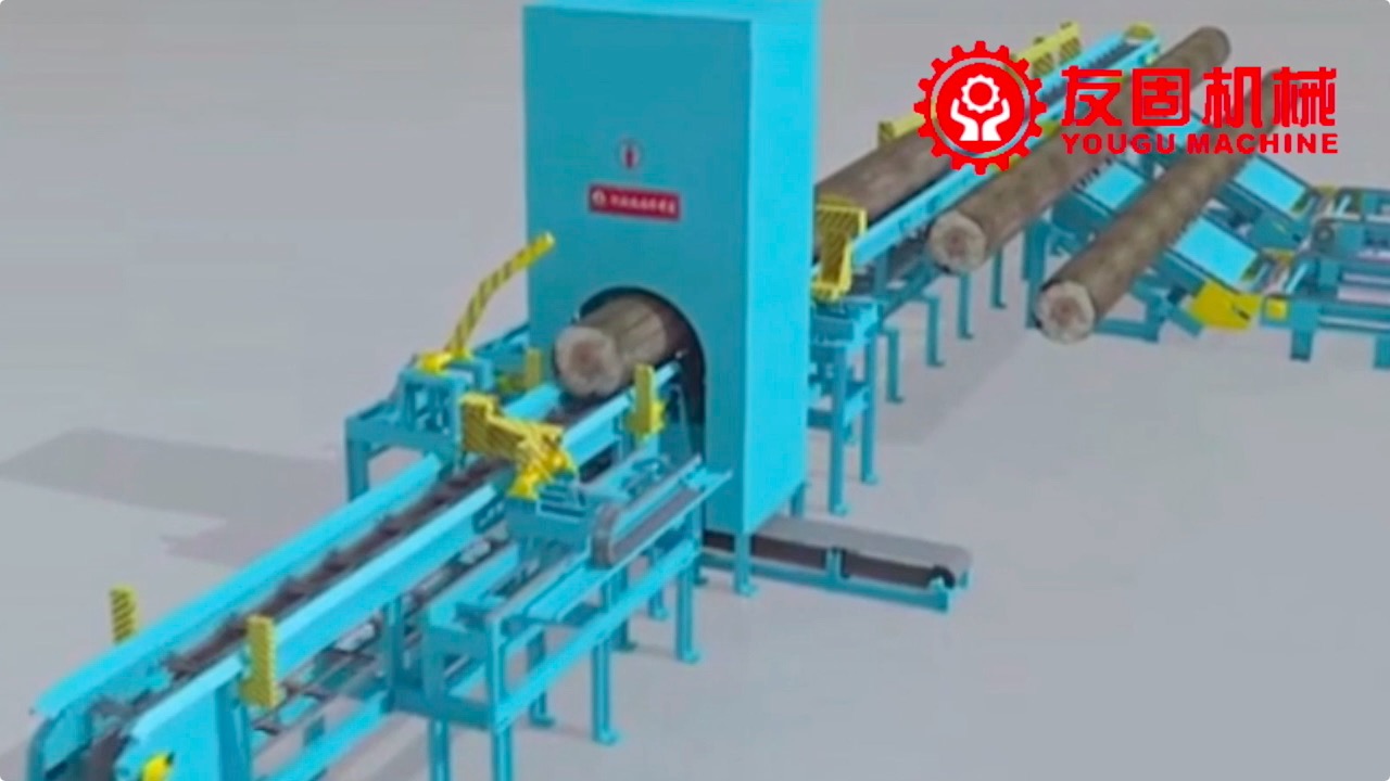 log handing sorting cutting machine line 