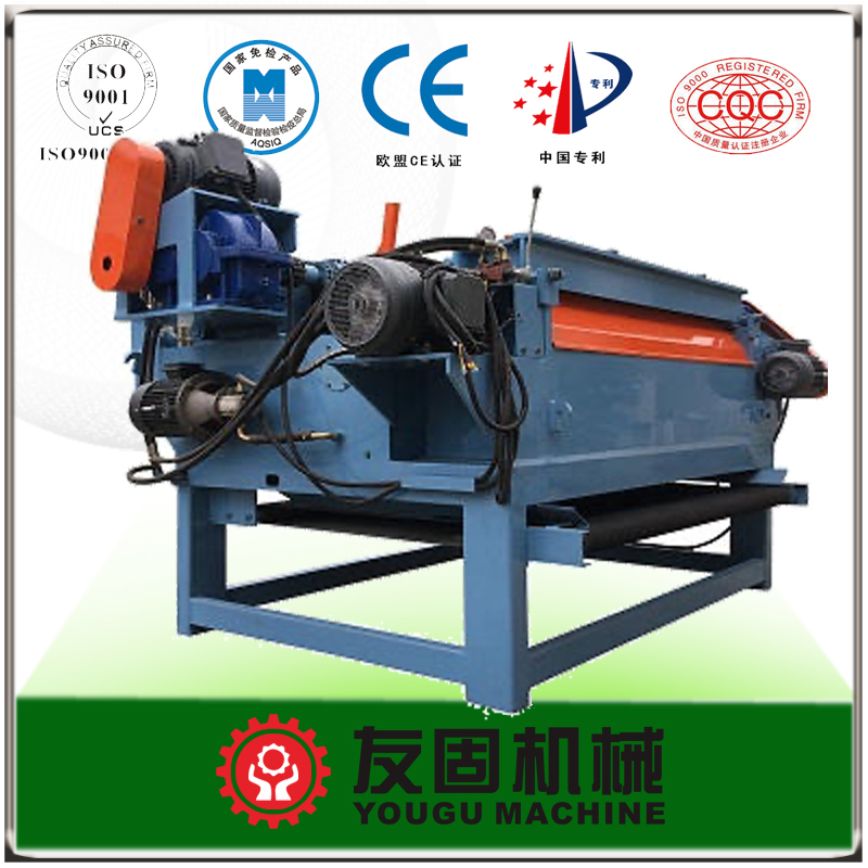 4 feet heavy duty log debarking machine with crusher